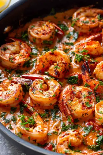 Creamy Garlic-Paprika Shrimp Skillet