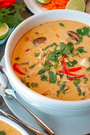 Crockpot Thai Coconut Chicken Soup