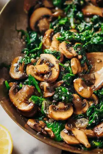 Sauteed Spinach and Mushrooms