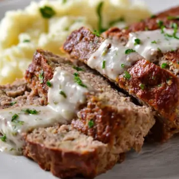 Meatloaf with Garlic Sauce
