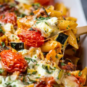 Mediterranean Roasted Vegetable Pasta Bake