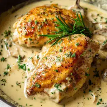 Creamy Chicken in White Wine Sauce