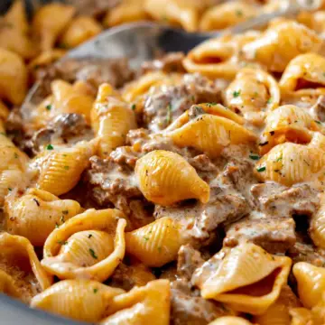Creamy Beef and Shells