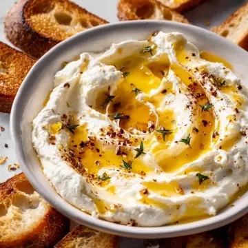 Whipped Ricotta Dip with Hot Honey