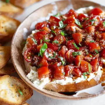 Cold Bruschetta Dip with Crème Fraîche
