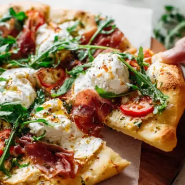 Prosciutto and Honey Burrata Pizza