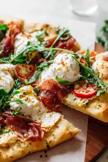 Prosciutto and Honey Burrata Pizza