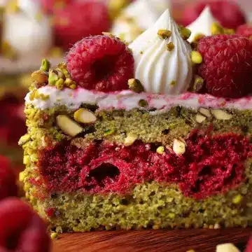 Raspberry Pistachio Cake