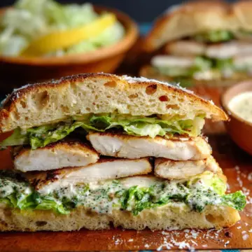 Chicken Caesar Salad Sandwiches