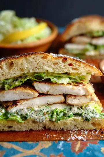 Chicken Caesar Salad Sandwiches