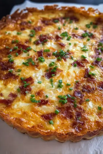 Hash Brown Crust Bacon Quiche