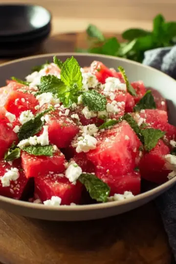 Watermelon Feta Salad with Mint