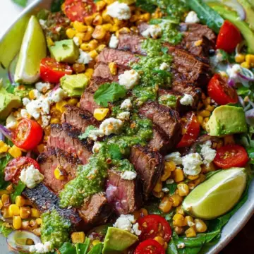 Grilled Flank Steak Salad with Corn