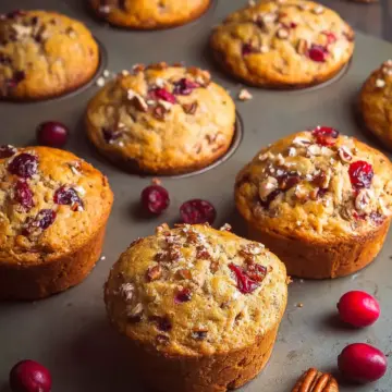 Cranberry, Orange, and Pecan Muffins