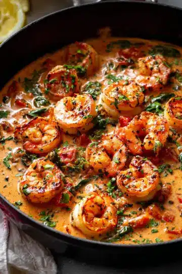 Creamy Garlic-Paprika Shrimp Skillet