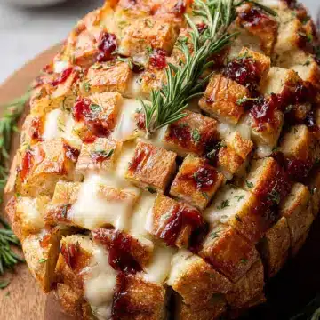 Cranberry Brie Pull Apart Bread