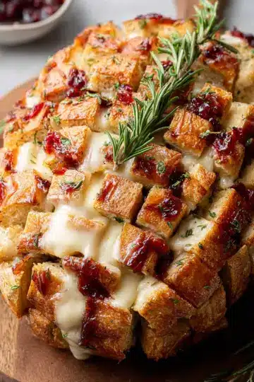 Cranberry Brie Pull Apart Bread