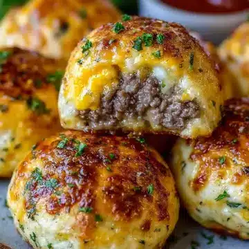 Garlic Parmesan Cheeseburger Bombs Recipe