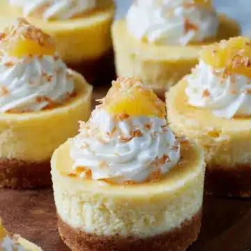 Mini Pineapple Condensed Coconut Milk Cheesecakes