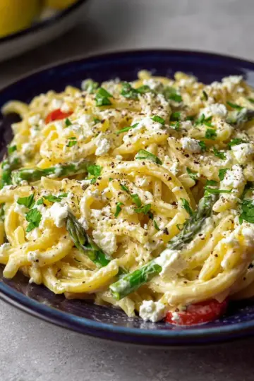 Creamy Lemon Feta Pasta Recipe