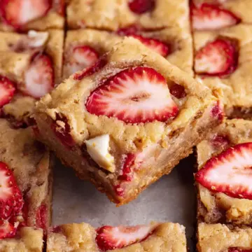 Strawberry Lemon Blondies