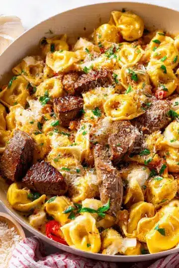 Garlic Parmesan Steak Tortellini