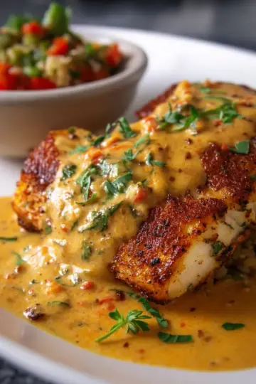 Red Snapper with Creamy Creole Sauce