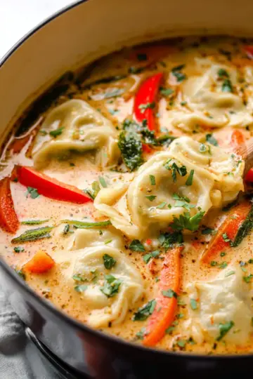 Red Curry Dumpling Soup