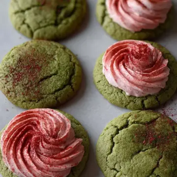 Strawberry Matcha Cookies