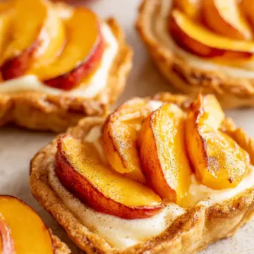 Peach and Cream Cheese Mini Tarts