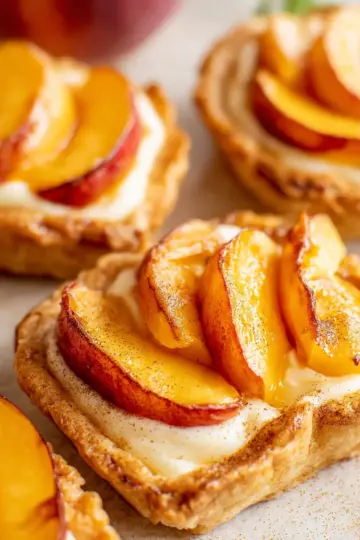 Peach and Cream Cheese Mini Tarts