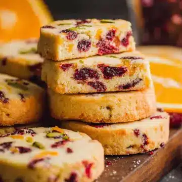 Cranberry Orange Shortbread Cookies
