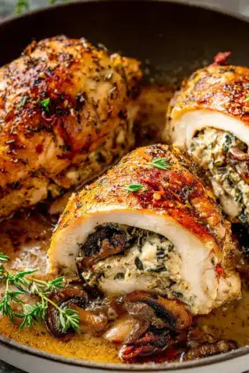 Mushroom Stuffed Chicken Breast