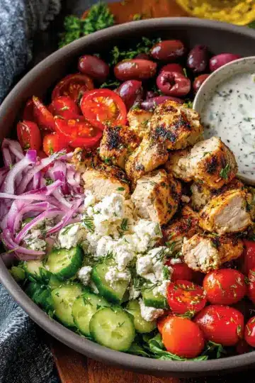 Low-Carb Greek Chicken Bowls (Keto, Gluten-Free)