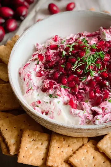 Cranberry Pomegranate Cream Cheese Dip