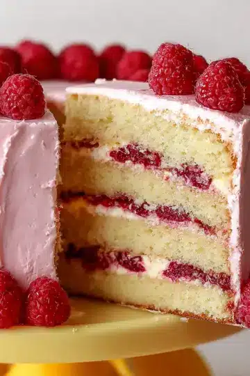 Lemon Raspberry Layer Cake