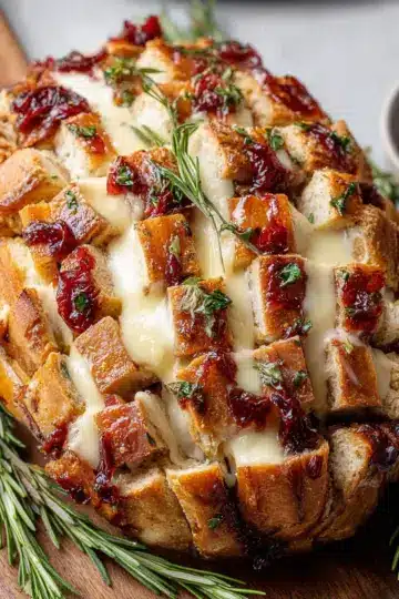 Cranberry Brie Pull Apart Bread