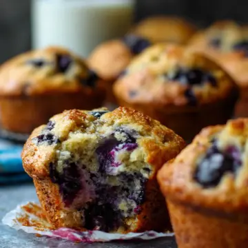 Greek Yogurt Blueberry Muffins
