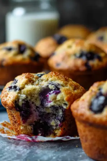 Greek Yogurt Blueberry Muffins