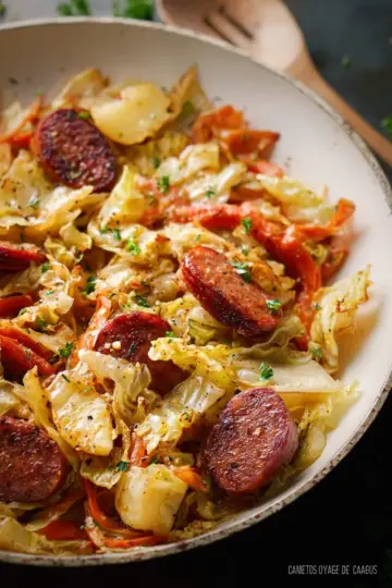 One Pan Cabbage, Potatoes, and Sausage