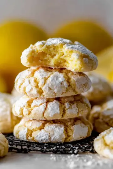 Very Lemon Crinkle Cookies