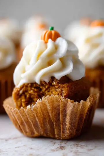 Pumpkin Cupcakes with Cream Cheese Frosting