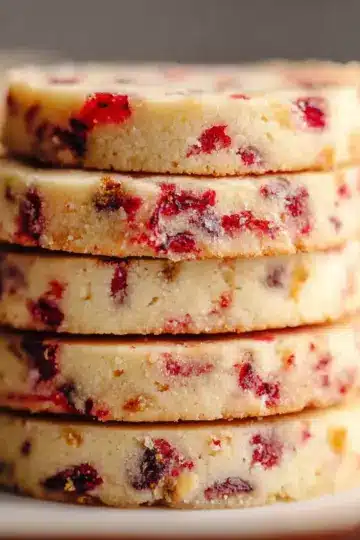 Cranberry Orange Shortbread Cookies