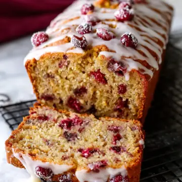 Orange Glazed Cranberry Bread