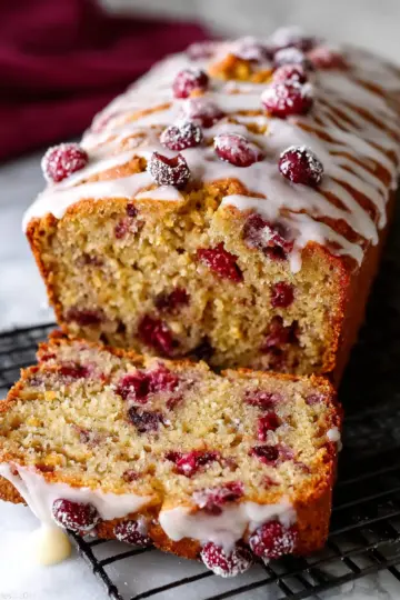 Orange Glazed Cranberry Bread