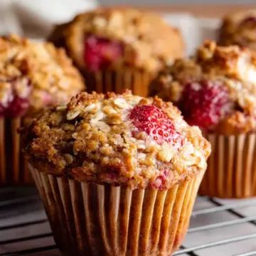 Strawberry Oatmeal Muffins