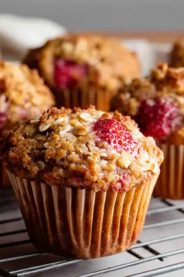 Strawberry Oatmeal Muffins