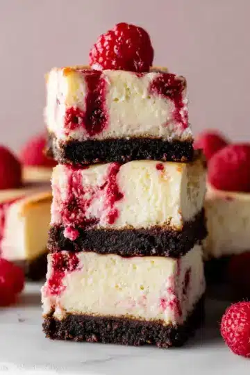 White Chocolate Raspberry Cheesecake Bars