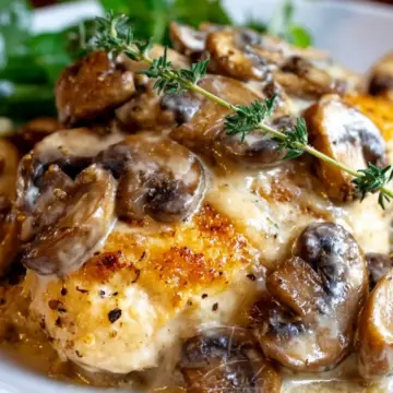 Mushroom Asiago Chicken