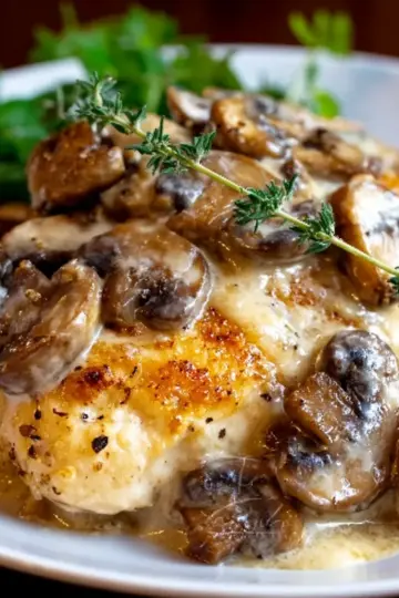 Mushroom Asiago Chicken
